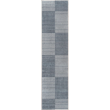 Shutter Minimalist Striped Plaid Machine-washable Area Rug